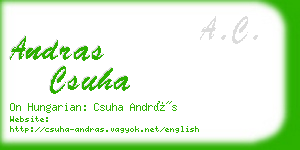 andras csuha business card